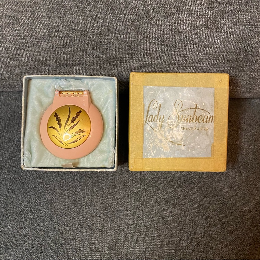 Vintage Lady Sunbeam Shavemaster LS Women's Pink Gold Electric Shaver with Box